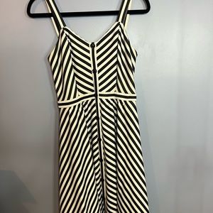 Size Small, Midi Dress Black & White Striped, White House Black Market
